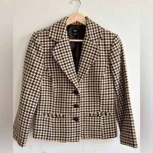Vintage Mossimo | Houndstooth Blazer | Brown, Black, Cream